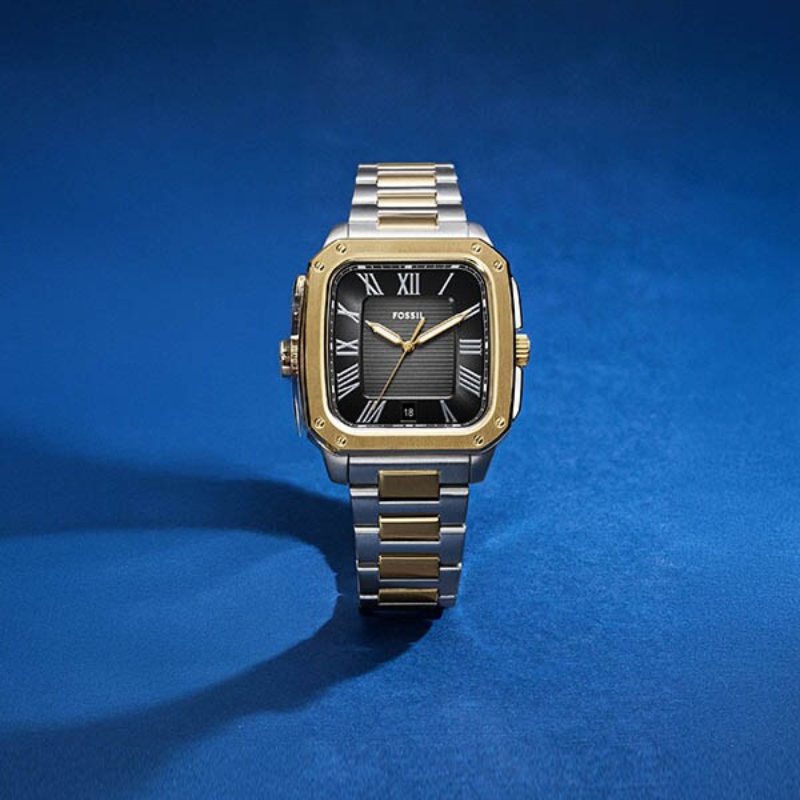 Fossil Crosby Rectangular stainless steel quartz Watch